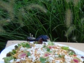 Broodjes, soep en salade's. Het was dik voor elkaar.